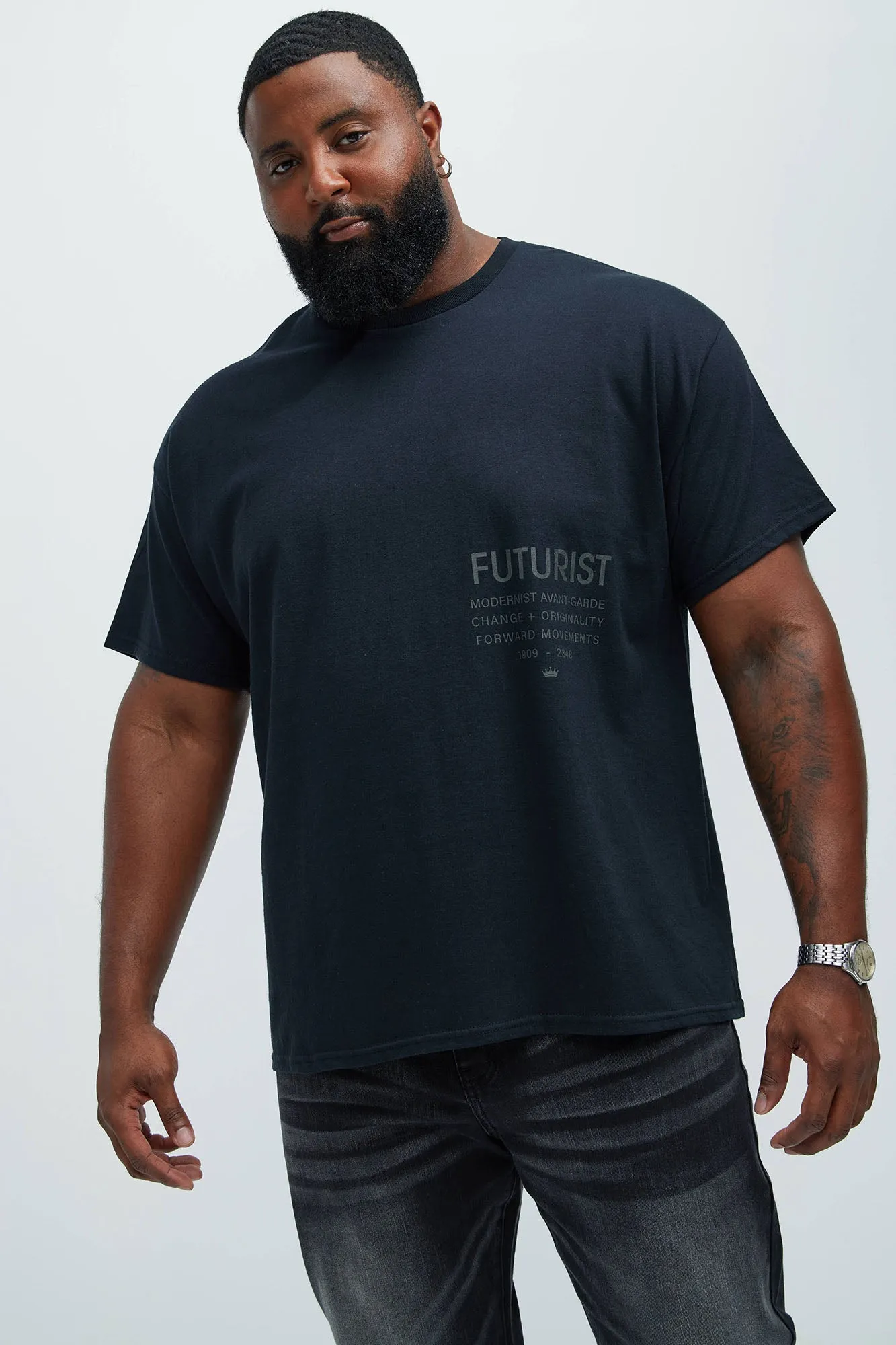 Futurist Short Sleeve Tee - Black sold by Fashion Nova product image thumbnail 4