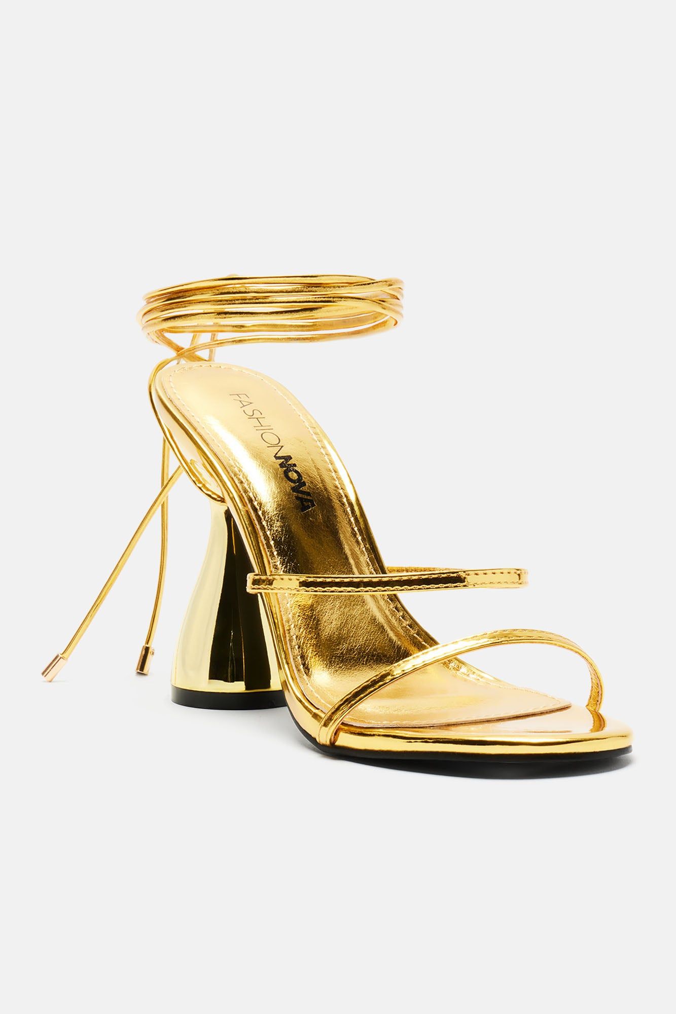 Out And About Wrap Up Heels - Gold sold by Fashion Nova product image thumbnail 2