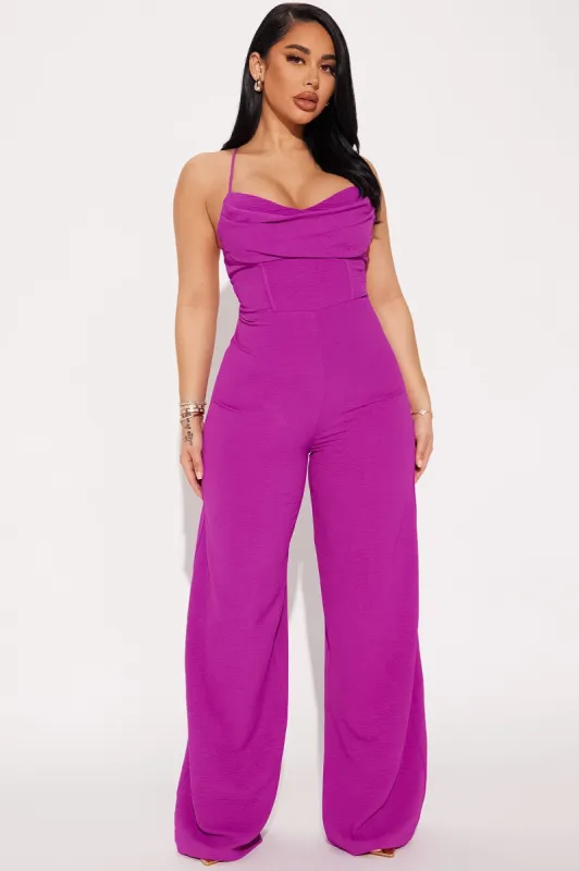 Malani Jumpsuit - Magenta sold by Fashion Nova