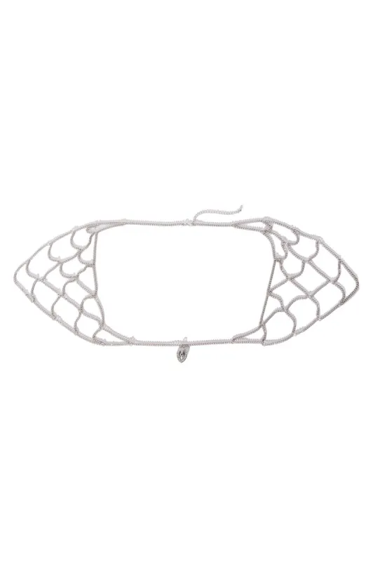 Peak Of Perfection Body Chain - Silver sold by Fashion Nova