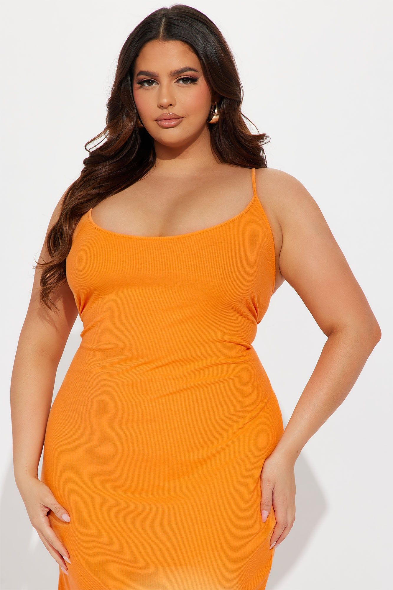 Stella Ribbed Maxi Dress - Orange sold by Fashion Nova product image thumbnail 2