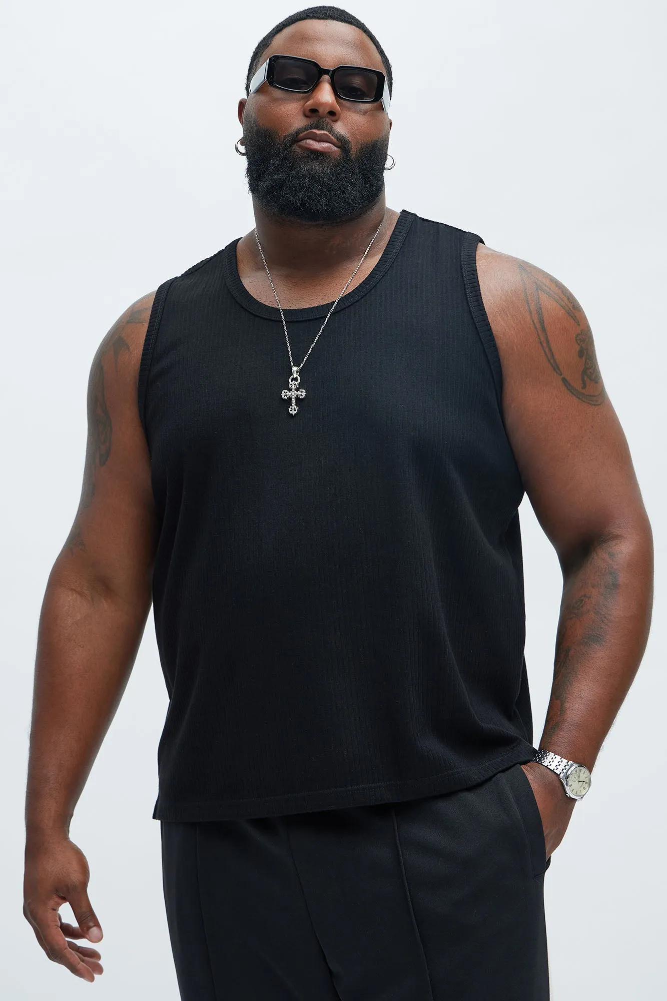 Franklin Stripe Knit Relaxed Tank - Black sold by Fashion Nova product image thumbnail 5