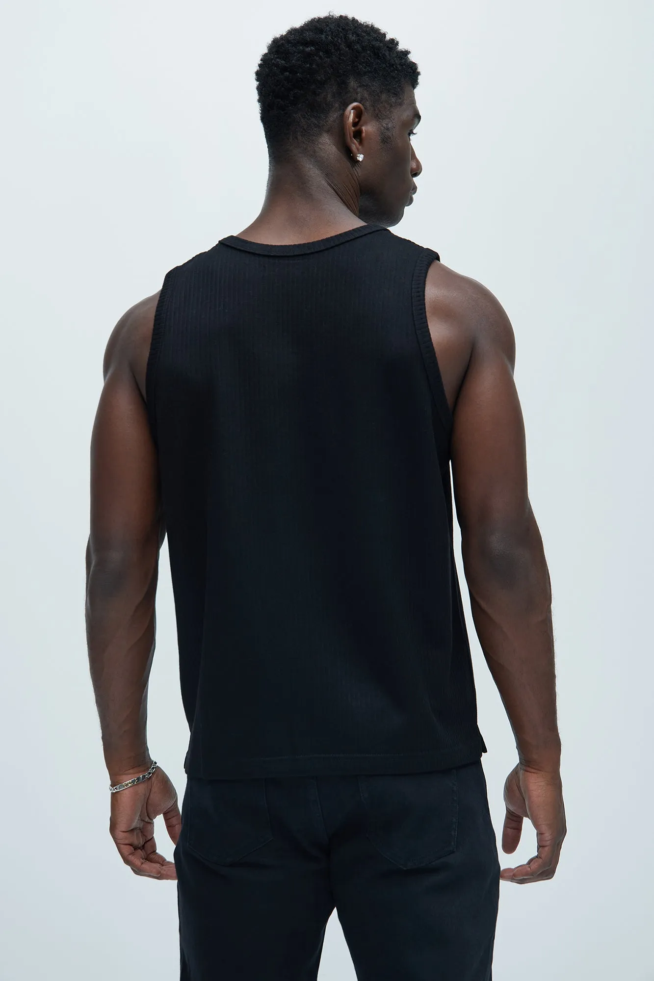 Franklin Stripe Knit Relaxed Tank - Black sold by Fashion Nova product image thumbnail 4