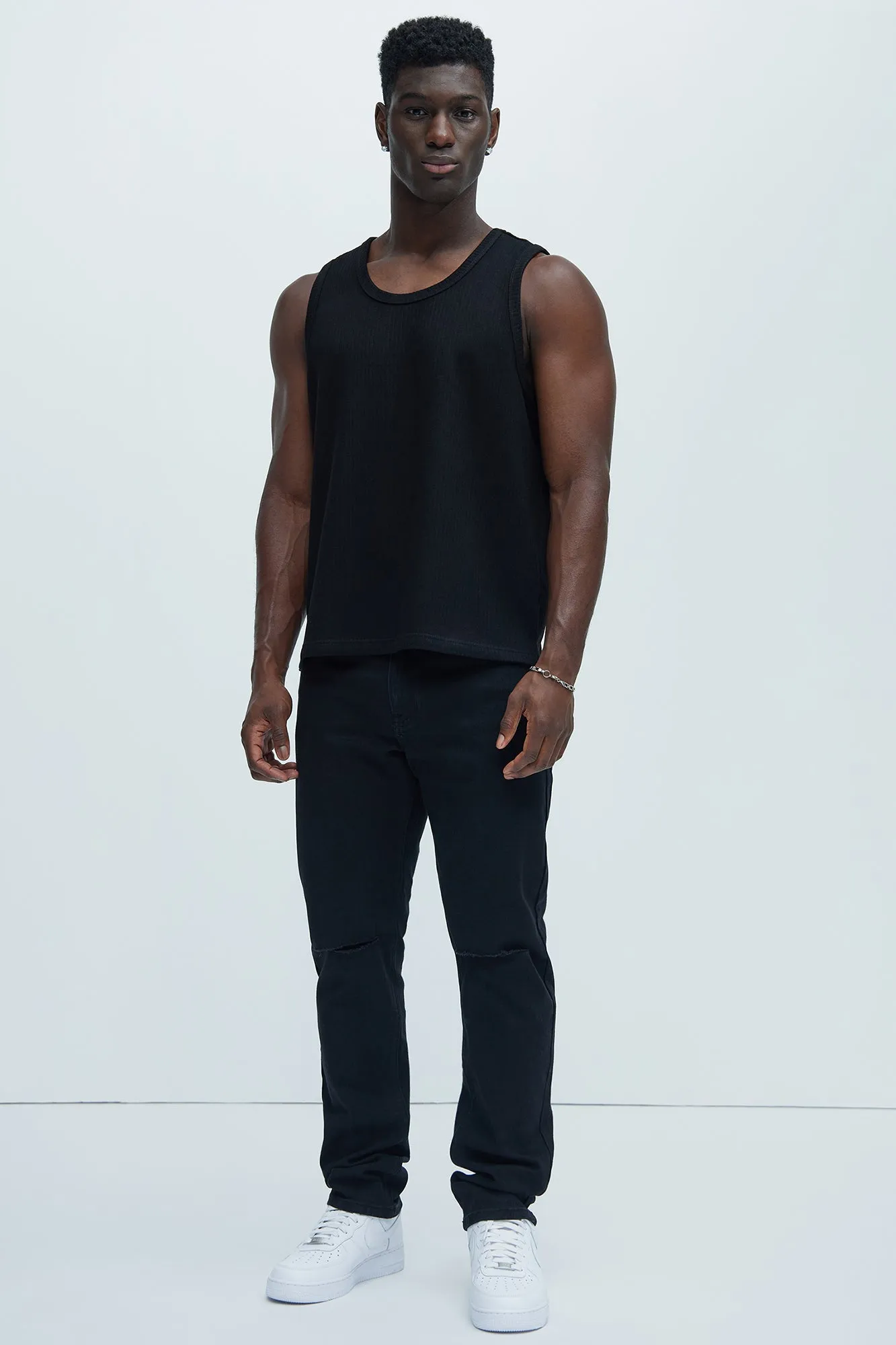 Franklin Stripe Knit Relaxed Tank - Black sold by Fashion Nova product image thumbnail 2