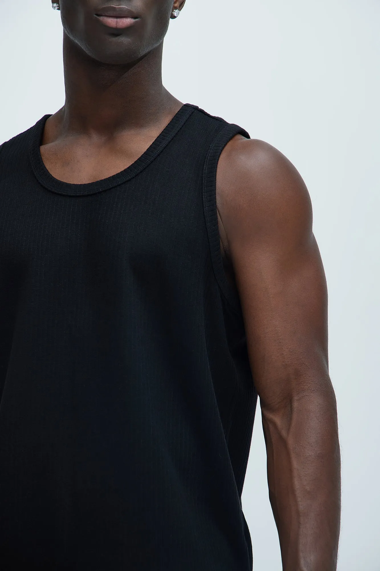 Franklin Stripe Knit Relaxed Tank - Black sold by Fashion Nova product image thumbnail 3