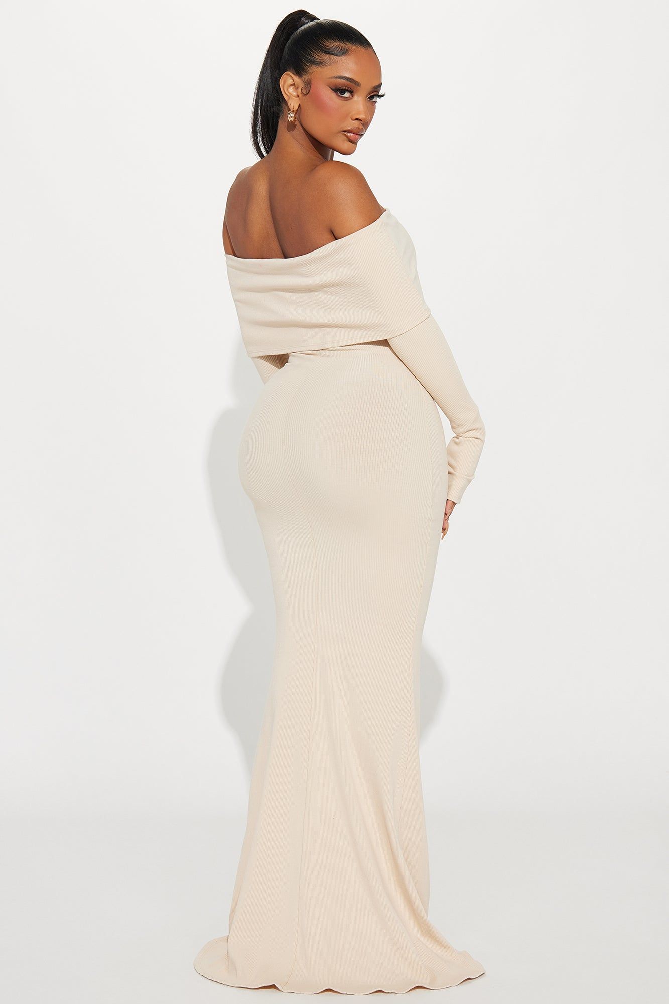 Nayeli Snatched Maxi Dress - Cream sold by Fashion Nova product image thumbnail 3