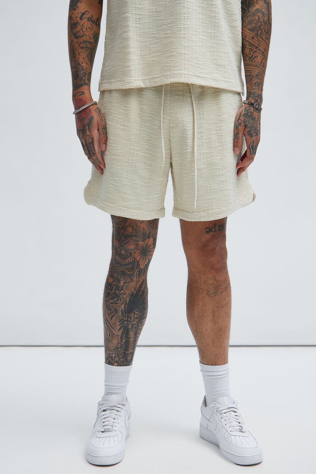 Jordan Textured Volley Shorts - Off White sold by Fashion Nova