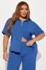 Makenzie Short Sleeve Pant Set - Slate Blue sold by Fashion Nova