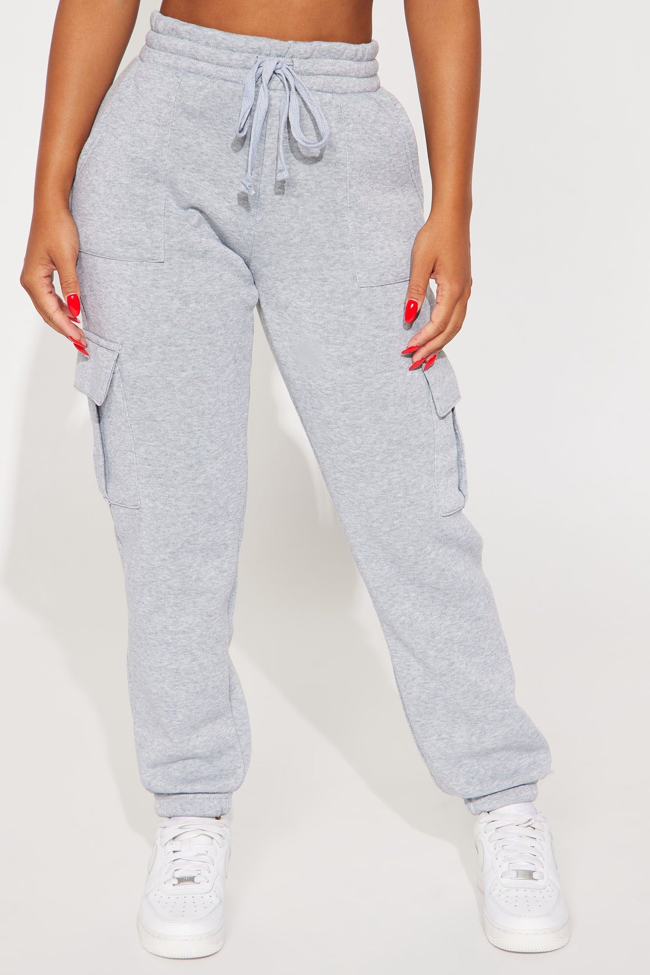 My Goodies Fleece Cargo Lounge Jogger - Heather Grey sold by Fashion Nova product image thumbnail 2