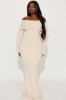 Nayeli Snatched Maxi Dress - Cream sold by Fashion Nova