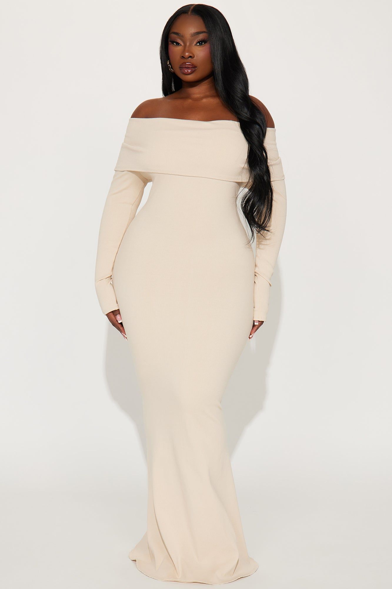Nayeli Snatched Maxi Dress - Cream sold by Fashion Nova product image thumbnail 4
