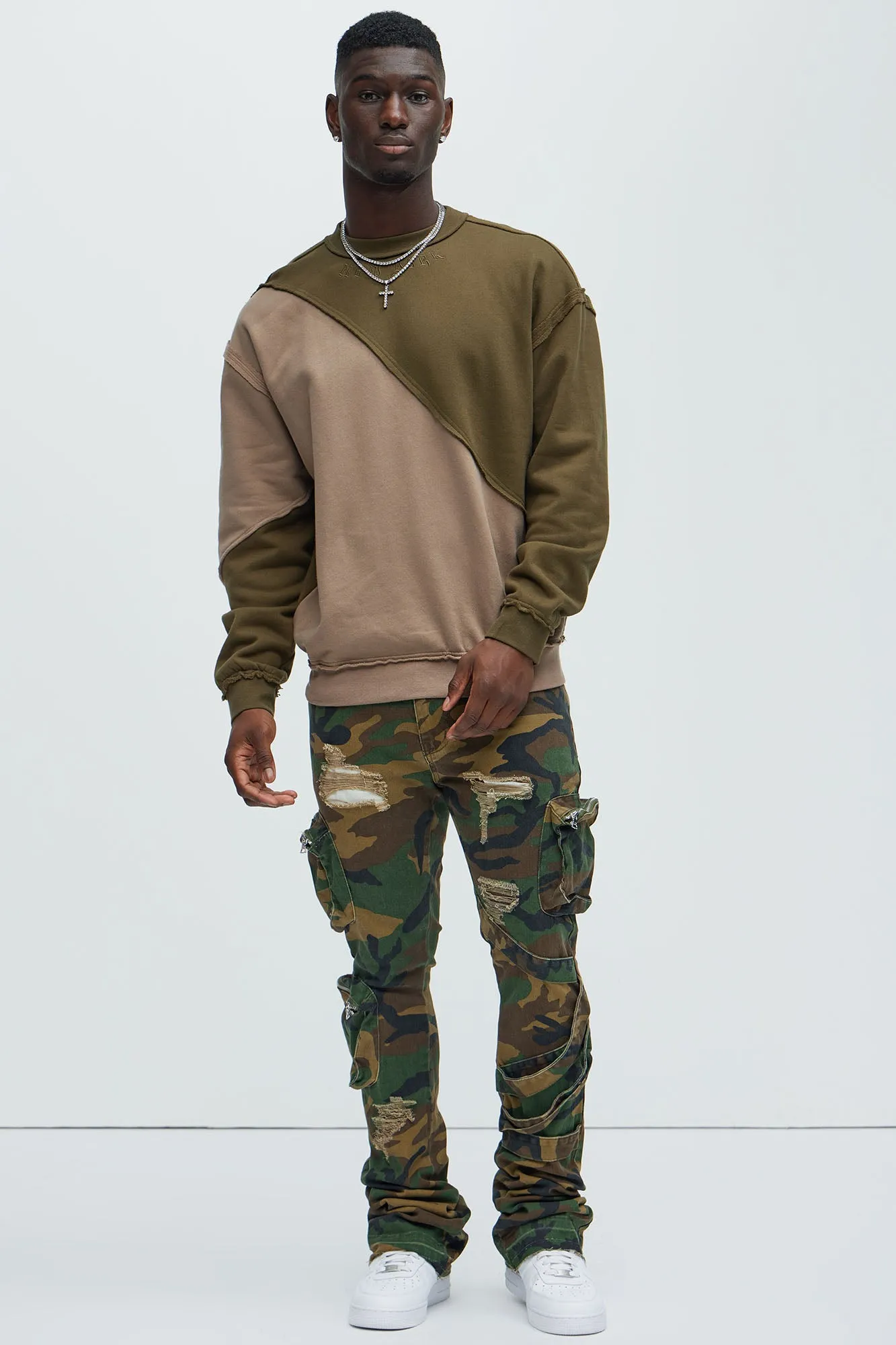 Find Out Cargo Flare Pants - Camouflage sold by Fashion Nova product image thumbnail 2