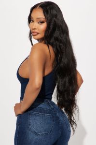 Kourt Racerback Bodysuit - Navy sold by Fashion Nova