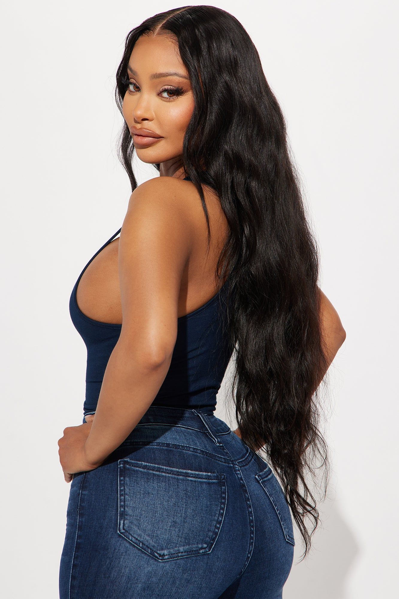 Kourt Racerback Bodysuit - Navy sold by Fashion Nova product image thumbnail 4