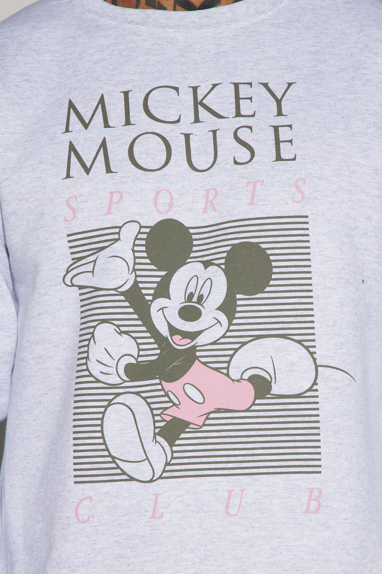 Disney Mickey Mouse Sports Club Crewneck Sweater - Grey sold by Fashion Nova product image thumbnail 3