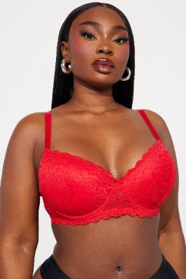 On Your Mind Lace Bra - Red sold by Fashion Nova