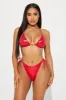 Drive Me Wild Metallic 2 Piece Bikini - Red sold by Fashion Nova