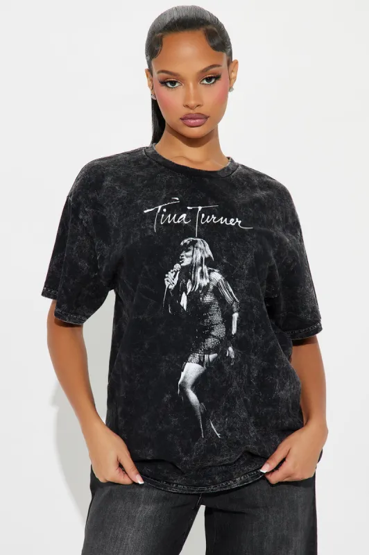 Tina Turner What's Love Washed Tee - Charcoal sold by Fashion Nova