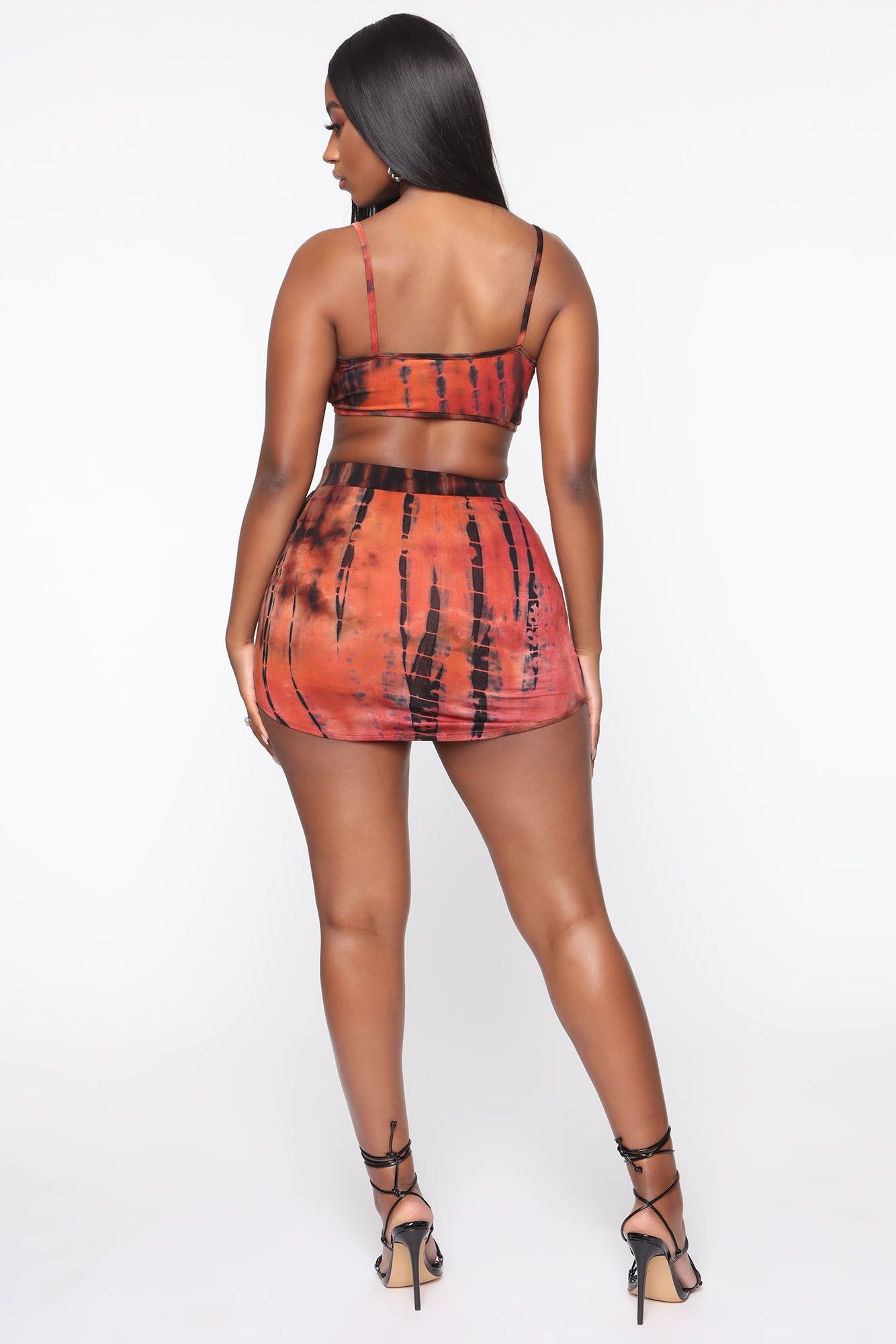 Smokey Lust Tie Dye Skirt Set - Rust/combo sold by Fashion Nova product image thumbnail 5