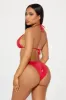 Drive Me Wild Metallic 2 Piece Bikini - Red sold by Fashion Nova
