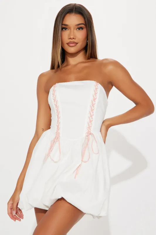 Coquette Dreams Bubble Mini Dress - White sold by Fashion Nova