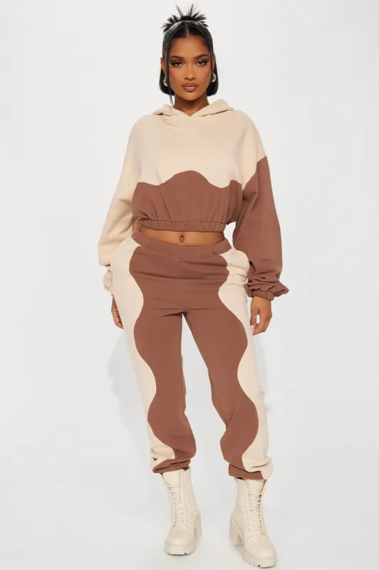 Elise Jogger Set - Taupe/combo sold by Fashion Nova