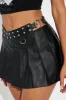 Top It Off Studded Faux Leather Mini Skirt - Black sold by Fashion Nova