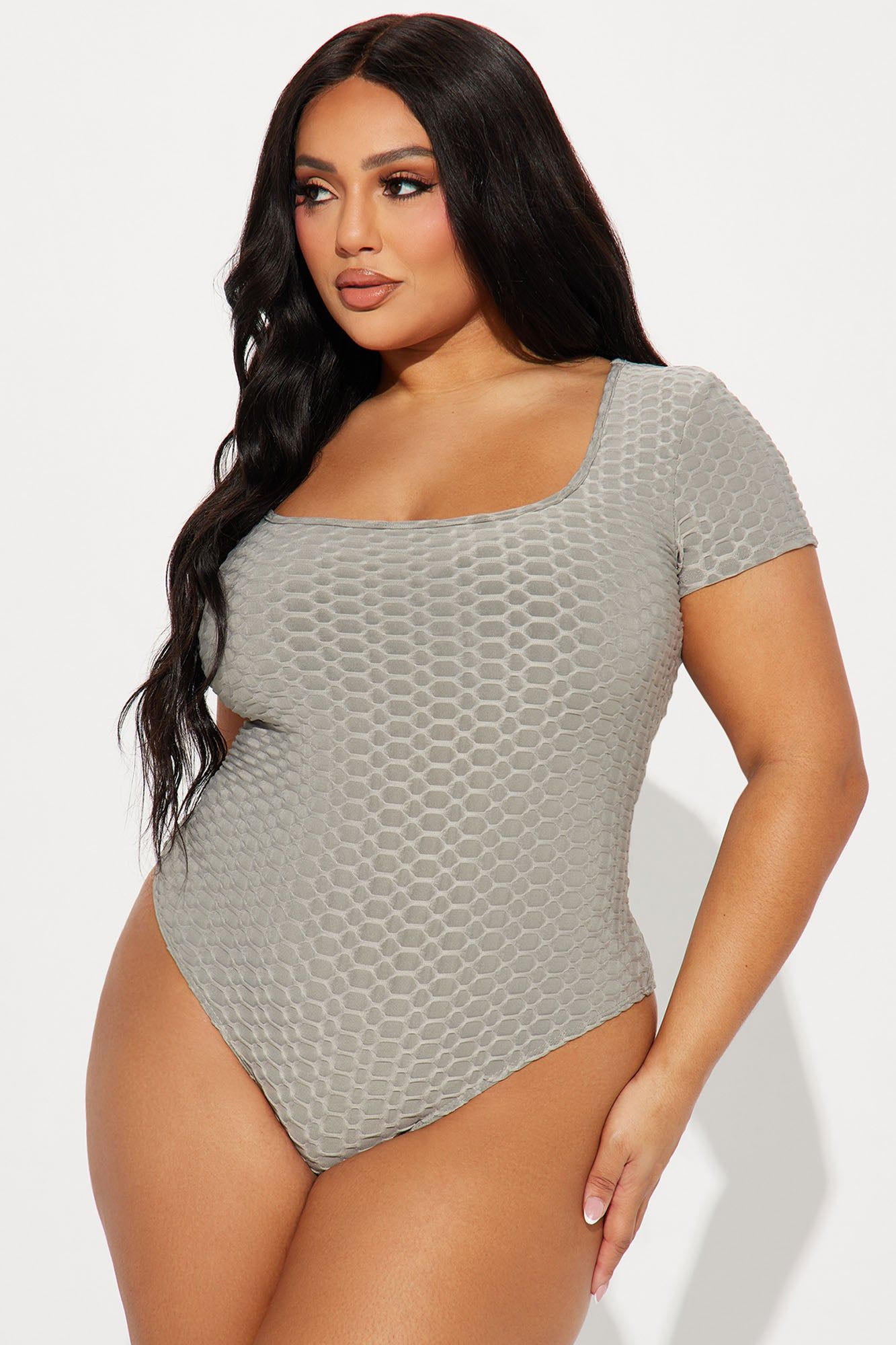 Put It Down Textured Bodysuit - Stone sold by Fashion Nova product image thumbnail 5