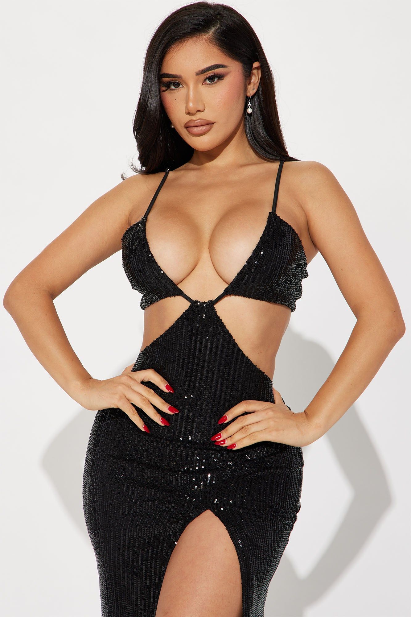 Jocelyn Sequin Maxi Dress - Black sold by Fashion Nova product image thumbnail 2