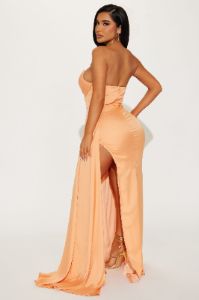 Maya Corset Gown - Peach sold by Fashion Nova