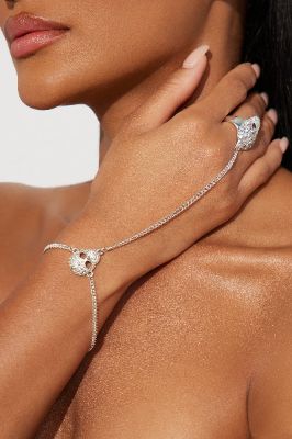 Punk's Not Dead Hand Chain - Silver sold by Fashion Nova