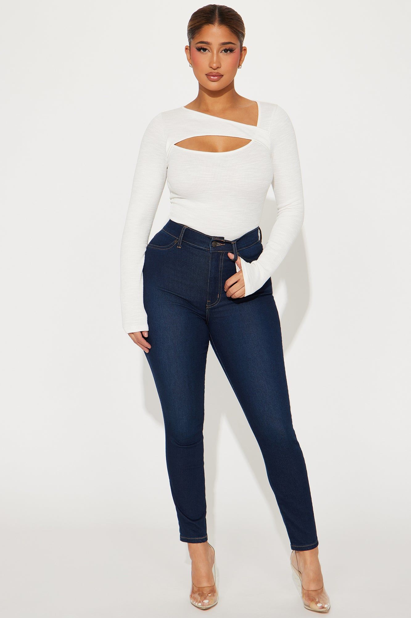 Say It Right Cut Out Top - White sold by Fashion Nova product image thumbnail 2