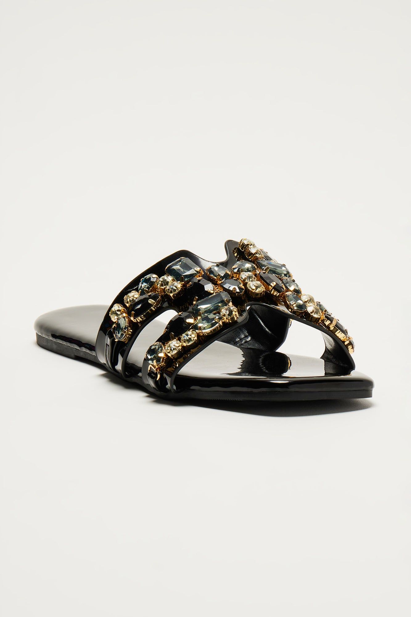 Jazzlyn Embellished Flat Sandals - Black sold by Fashion Nova product image thumbnail 3