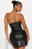 Gone Rogue Leather Mini Dress - Black sold by Fashion Nova