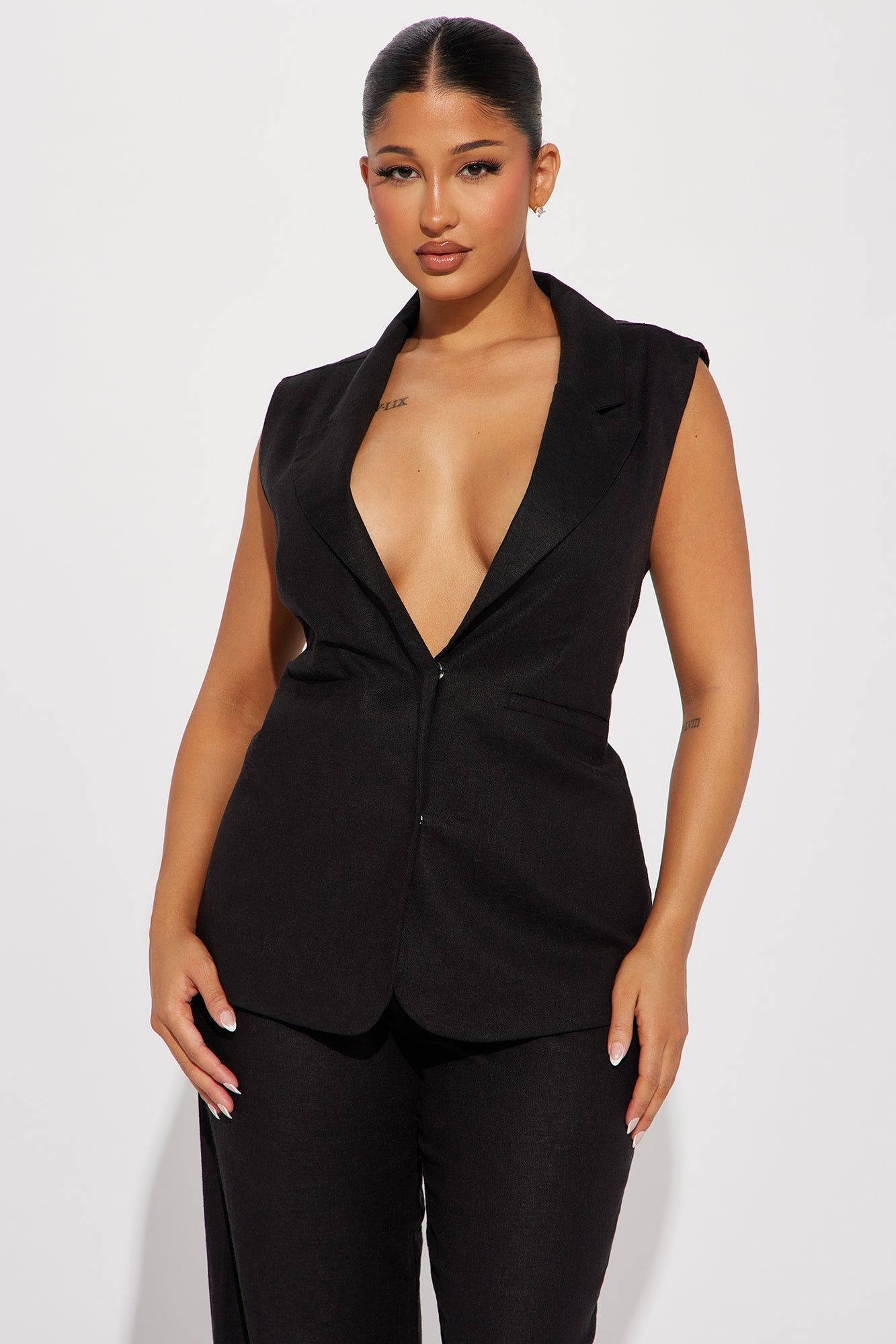 Only Necessary Vest Pant Set - Black sold by Fashion Nova product image thumbnail 2