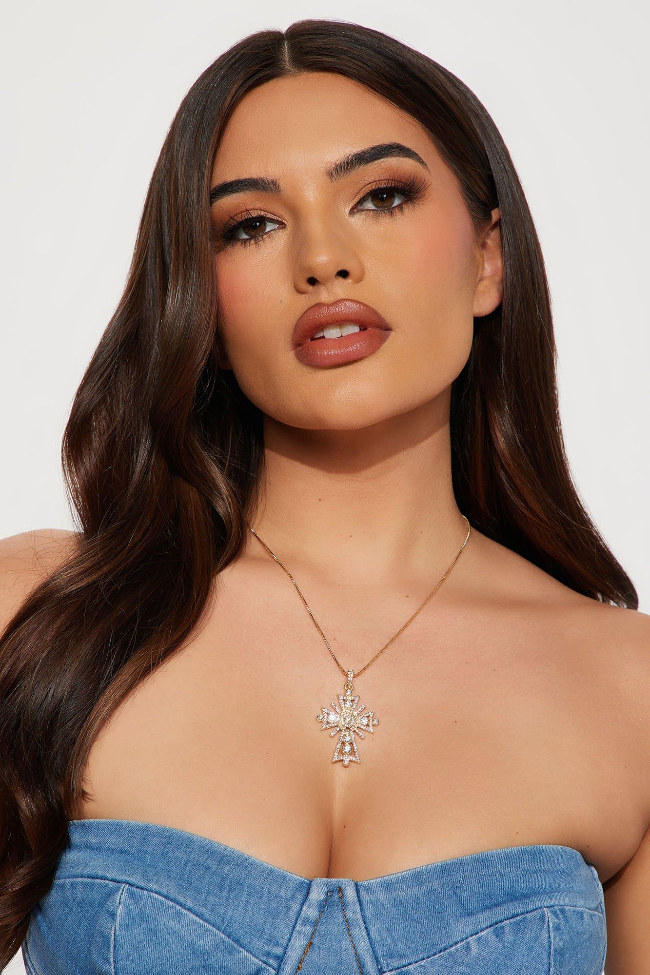 Most Precious Cross Necklace - Gold sold by Fashion Nova product image thumbnail 2