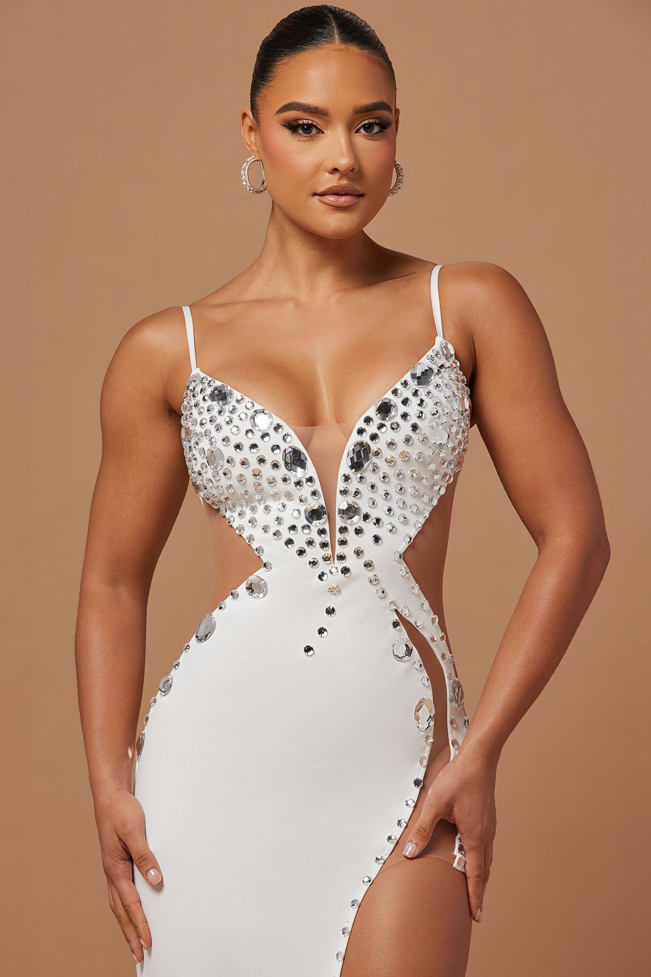 Jesenia Embellished Maxi Dress - White sold by Fashion Nova product image thumbnail 2