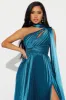 Unforgettable Night Satin Gown - Teal sold by Fashion Nova