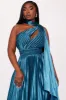 Unforgettable Night Satin Gown - Teal sold by Fashion Nova