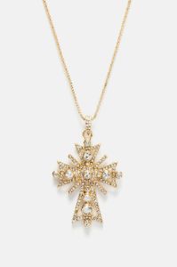 Most Precious Cross Necklace - Gold sold by Fashion Nova