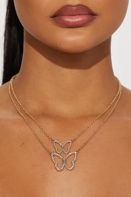 SoCal Butterflies Necklace - Gold sold by Fashion Nova
