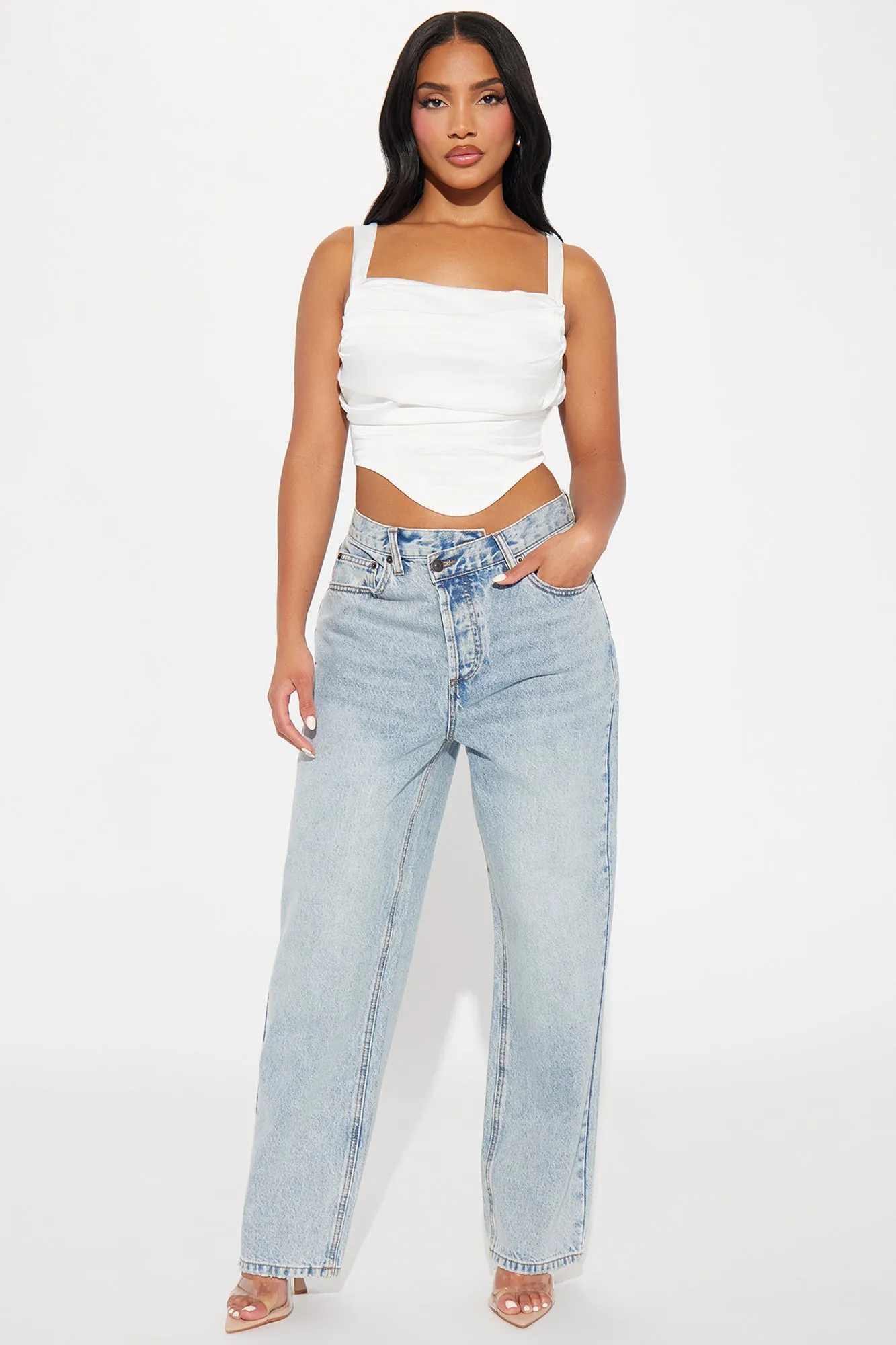 All I Need Satin Corset Top - Ivory sold by Fashion Nova product image thumbnail 2