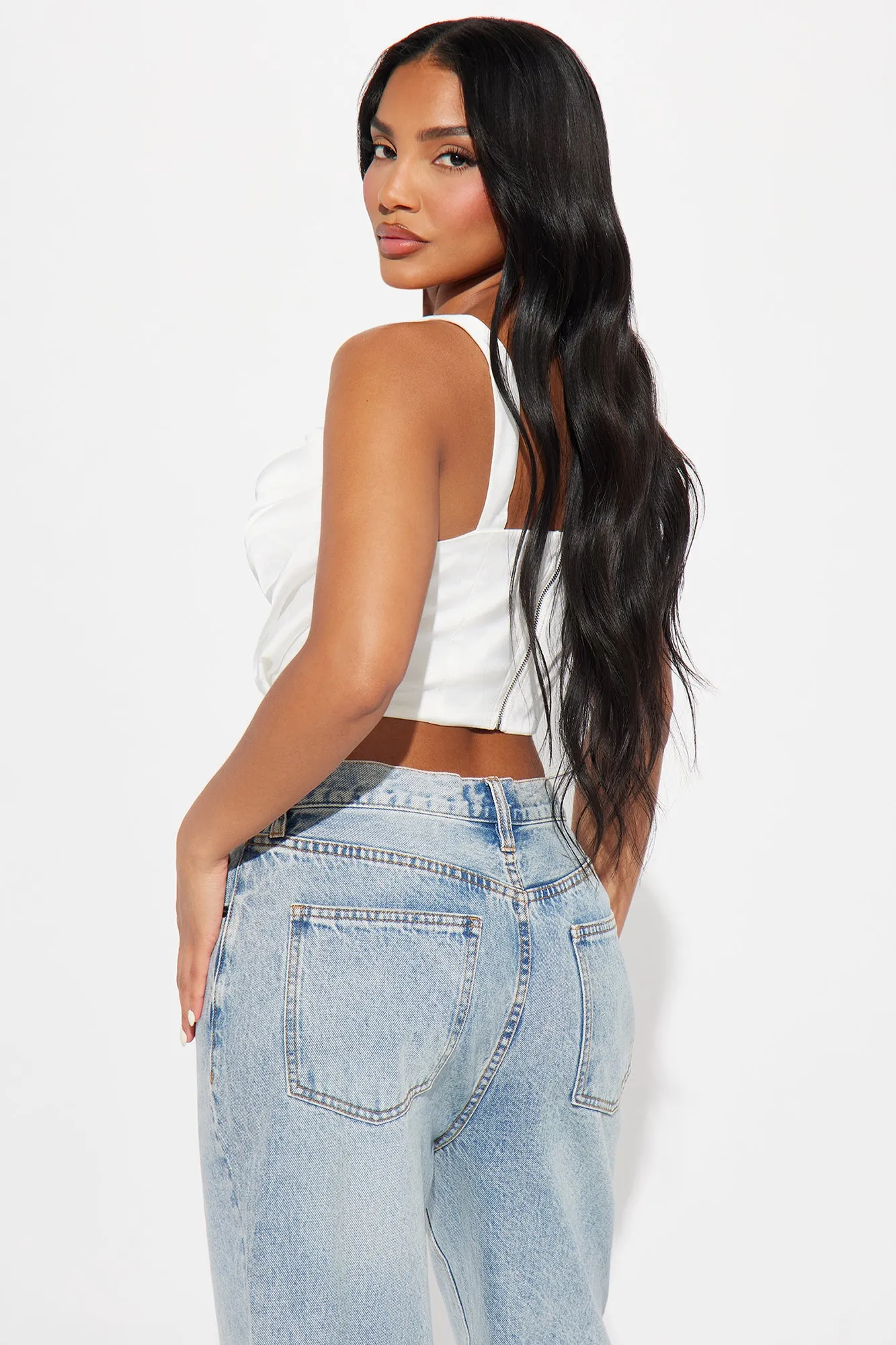 All I Need Satin Corset Top - Ivory sold by Fashion Nova product image thumbnail 3