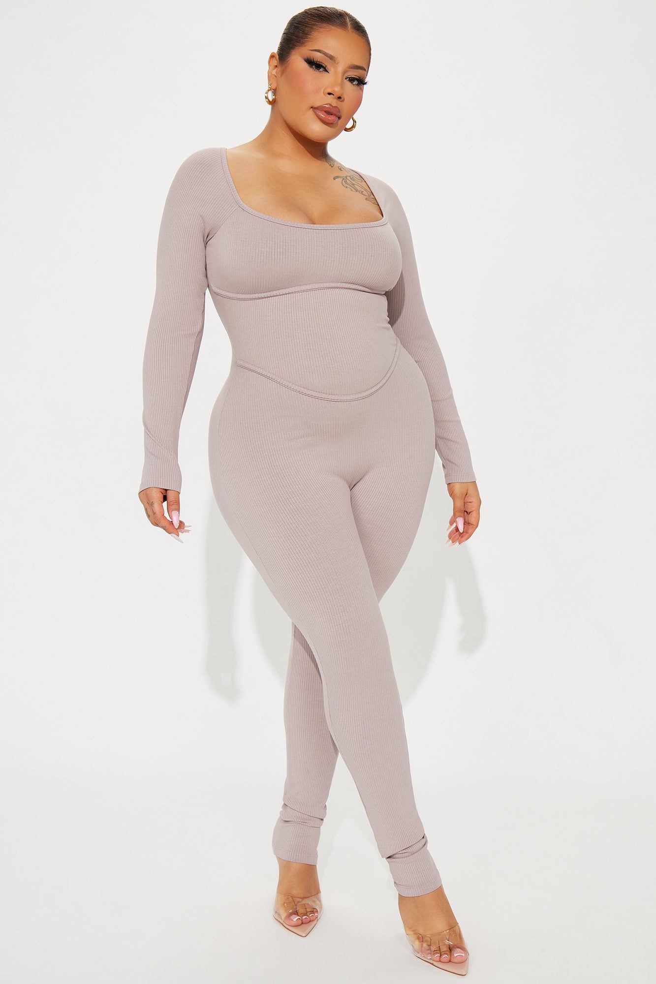 Avani Snatched Jumpsuit - Sand sold by Fashion Nova product image thumbnail 4