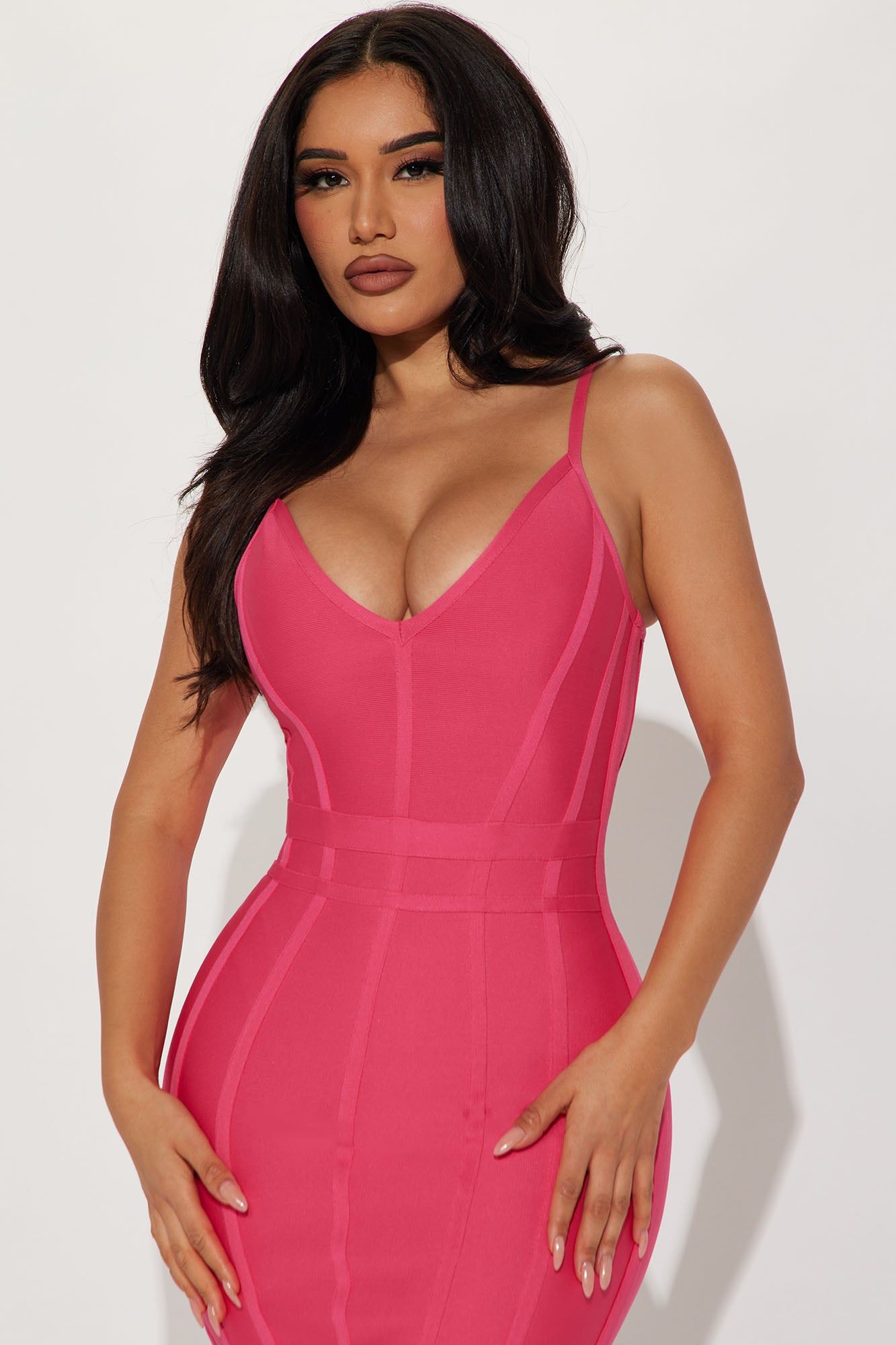 Emily Bandage Midi Dress - Hot Pink sold by Fashion Nova product image thumbnail 2