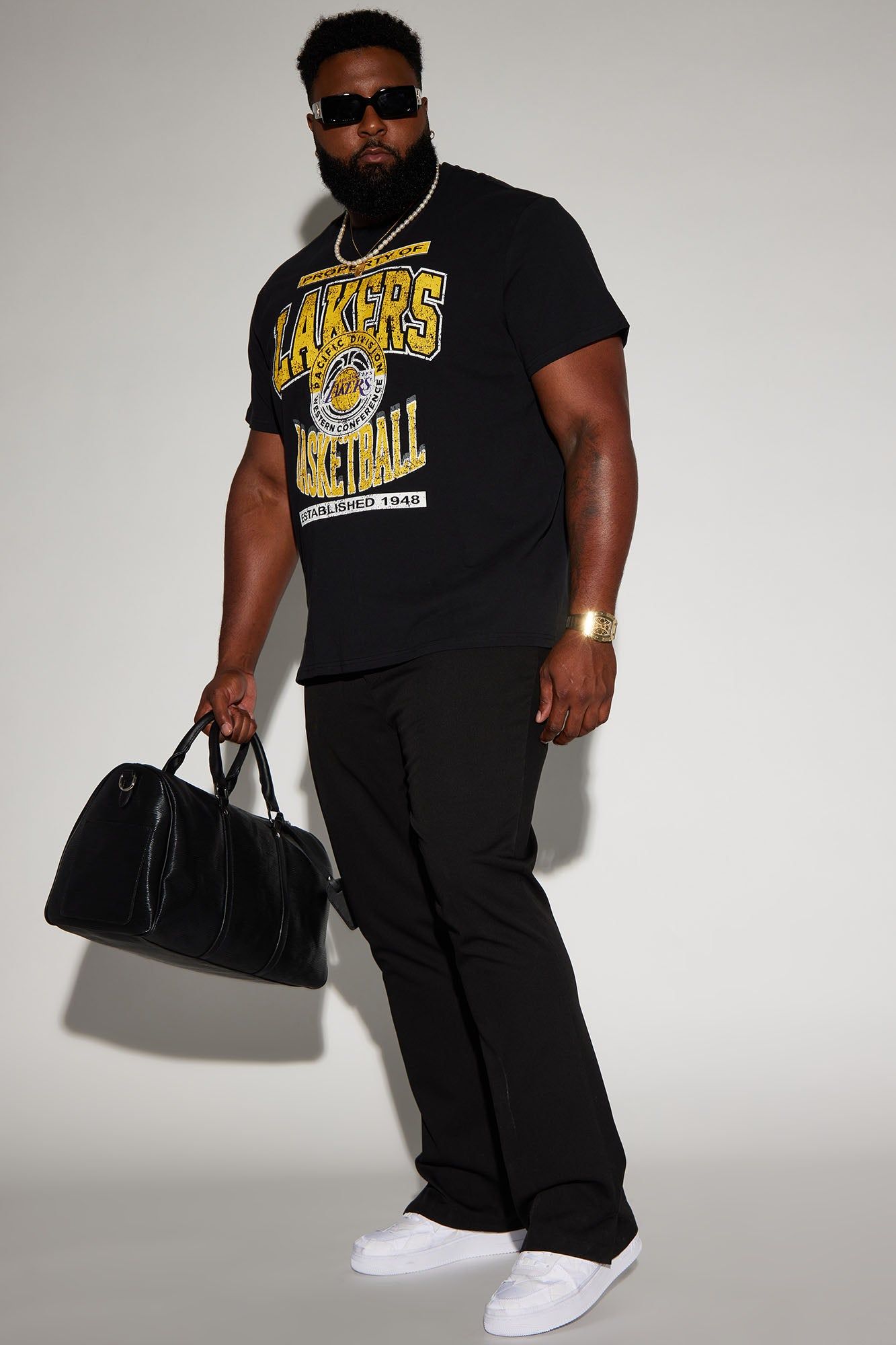 Lakers Zone Defense Short Sleeve Tee - Black sold by Fashion Nova product image thumbnail 5