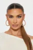 Ballin Ain't Easy Hoop Earrings - Gold sold by Fashion Nova
