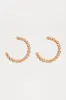 Ballin Ain't Easy Hoop Earrings - Gold sold by Fashion Nova