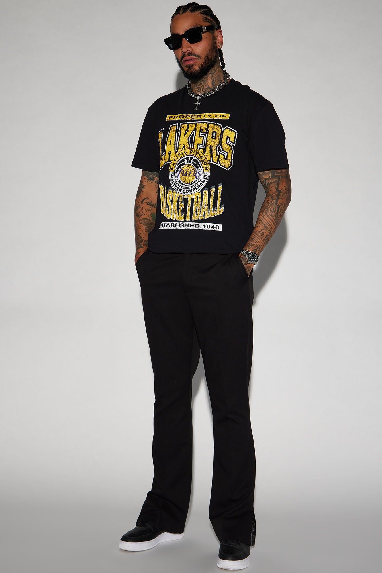 Lakers Zone Defense Short Sleeve Tee - Black sold by Fashion Nova product image thumbnail 3