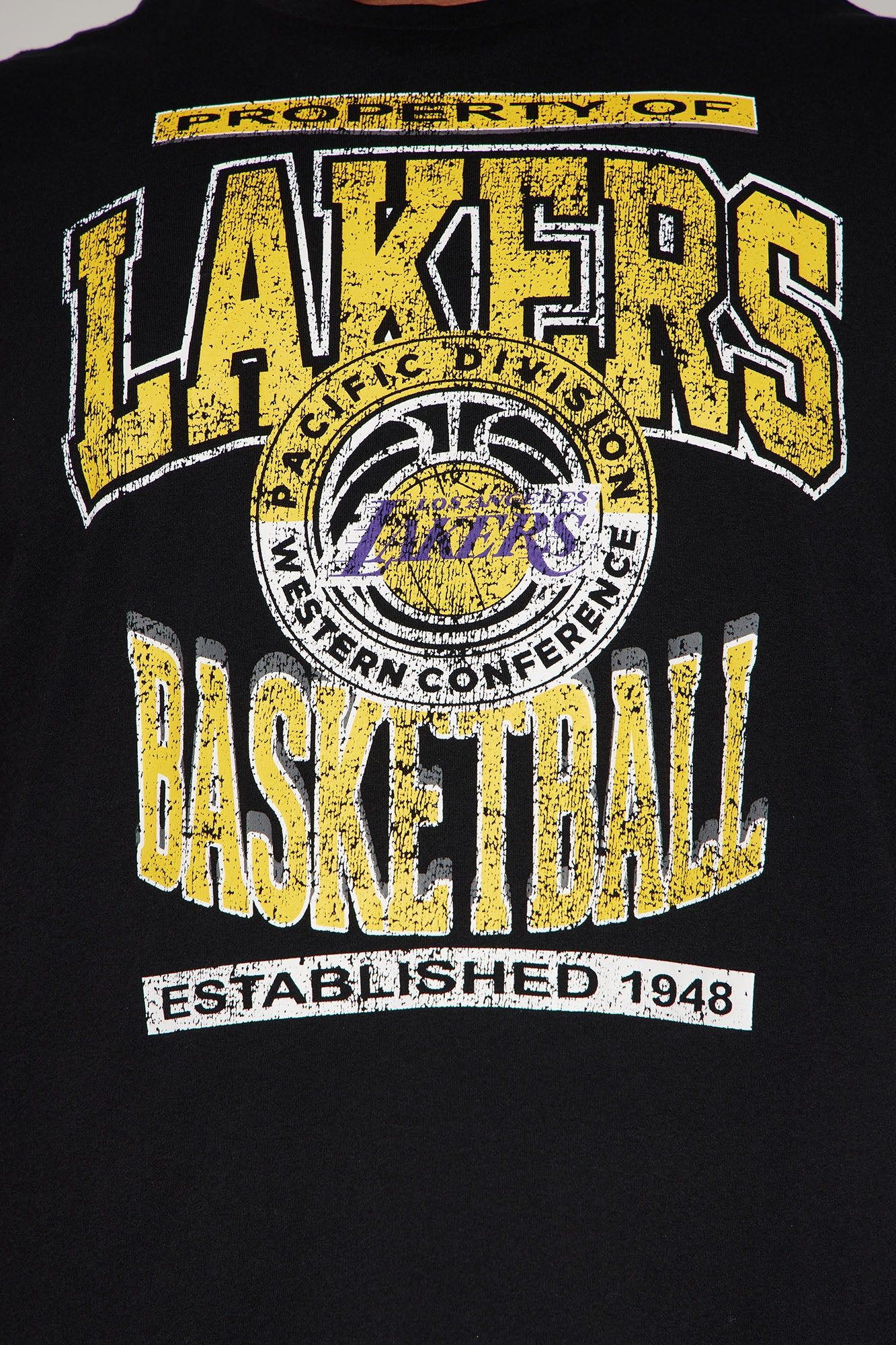 Lakers Zone Defense Short Sleeve Tee - Black sold by Fashion Nova product image thumbnail 6